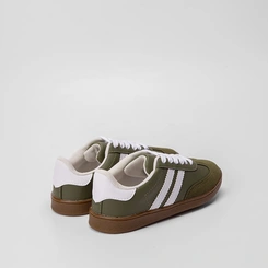 Tênis Infantil Vertus Casual Detalhe Recorte Nobuck Verde