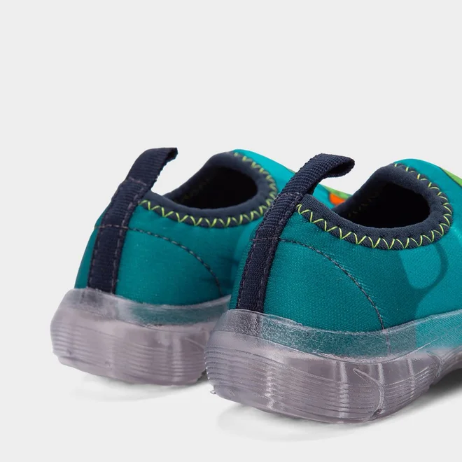 Tênis Casual Bebê Vertus Jacaré Led Azul