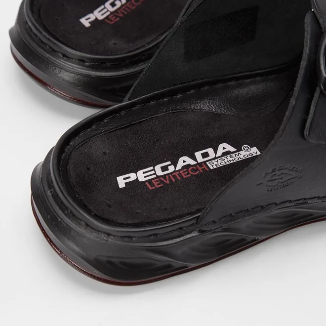 Papete Masculina Pegada Tira Fivela Couro Preto