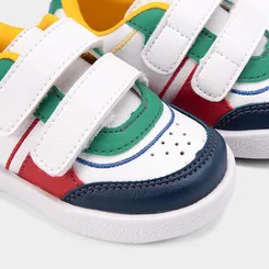 Tênis Casual Bebê Vertus Multicolor Contato Branco
