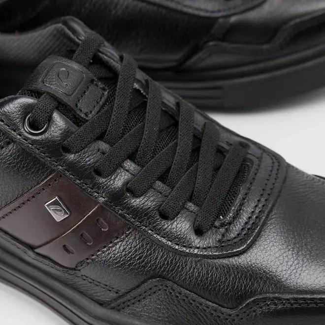 Tênis Casual Masculino Pegada Original Em Couro Preto
