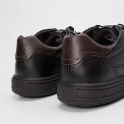 Tênis Casual Masculino Pegada Original Em Couro Preto