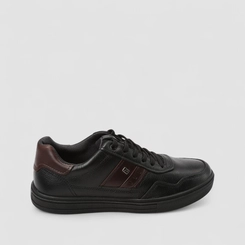 Tênis Casual Masculino Pegada Original Em Couro Preto