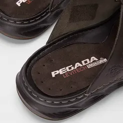 Papete Masculina Pegada Tira Fivela Couro Marrom