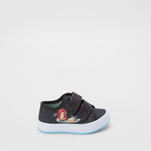 Tênis Bebê Gabrielinha Tira Contato Glitter & Sereia Preto