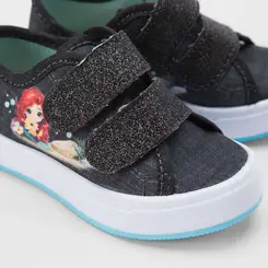 Tênis Bebê Gabrielinha Tira Contato Glitter & Sereia Preto