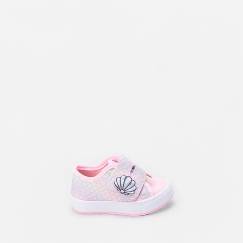 Tênis Bebê Gabrielinha Contato Concha Glitter Rosa