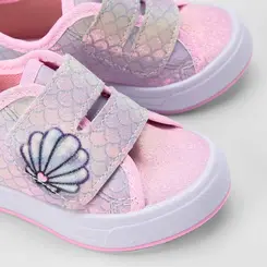 Tênis Bebê Gabrielinha Contato Concha Glitter Rosa