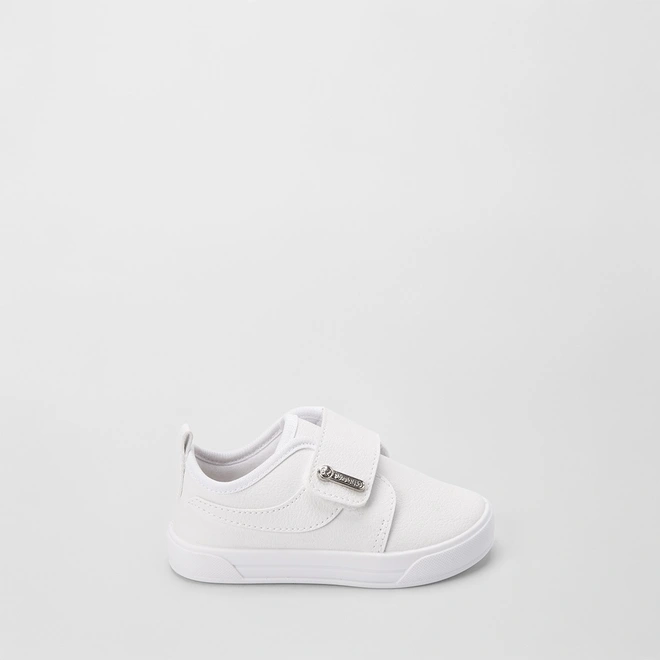 Tênis Bebê Pimpolho Casual Recorte Lateral Branco
