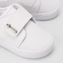 Tênis Bebê Pimpolho Casual Recorte Lateral Branco