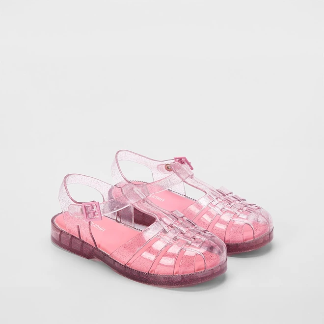 Sandália Aranha Infantil Gabrielinha Glitter Rosa