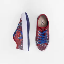 Tênis Casual Infantil Vertus Aranha Vermelho & Azul