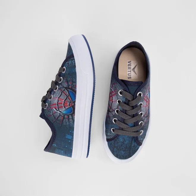 Tênis Infantil Vertus Casual Spider Man Azul