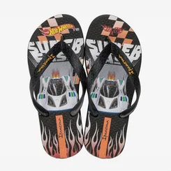 Chinelo Infantil Ipanema Hot Wheels Super Fast Preto