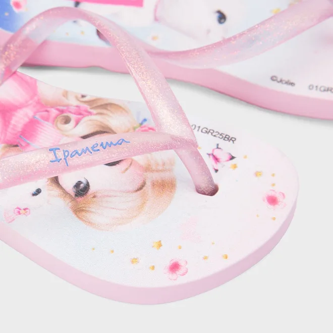 Chinelo Infantil Ipanema Jolie Amores Glitter Rosa