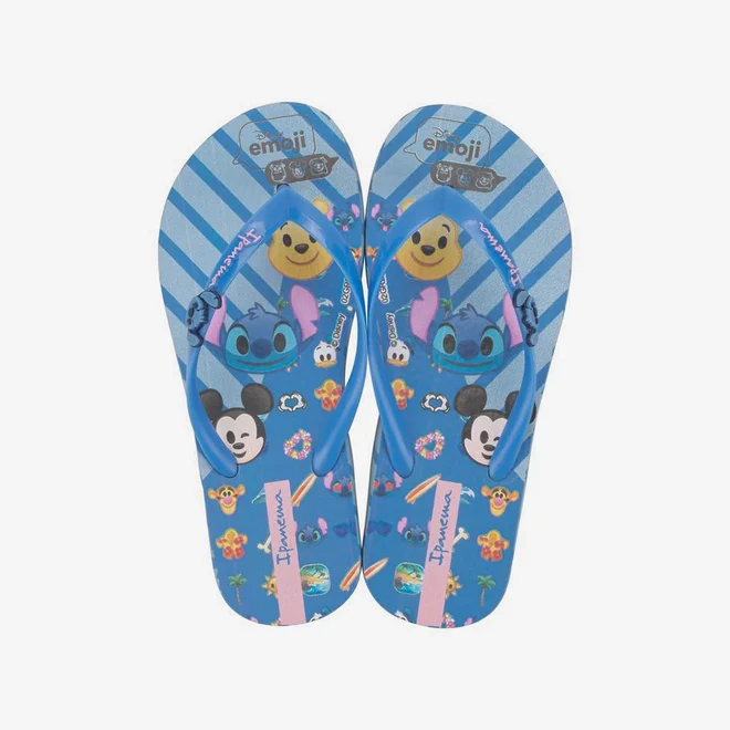 Chinelo Infantil Ipanema Disney Emoji Azul