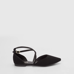 Sapatilha Feminina Gabriela Detalhe Fivela Nobuck Preto