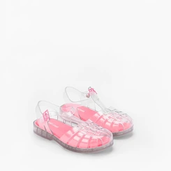 Sandália Aranha Infantil Gabrielinha Glitter Prata & Rosa