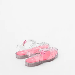 Sandália Aranha Infantil Gabrielinha Glitter Prata & Rosa