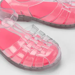 Sandália Aranha Infantil Gabrielinha Glitter Prata & Rosa