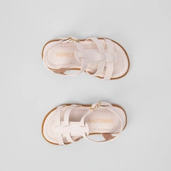 Sandália Infantil Gabrielinha Bebê Tiras Dupla Off White