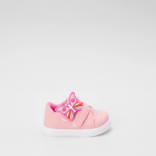 Tênis Bebê Gabrielinha Tira Contato Butterfly Rosa