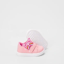 Tênis Bebê Gabrielinha Tira Contato Butterfly Rosa