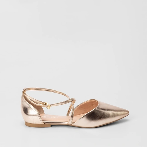 Sapatilha Gabriela Aberta Detalhe Fivela Dourado