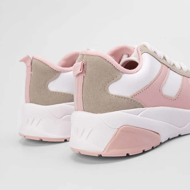 Tênis Infantil Molekinha Casual Detalhes Recortes Nobuck Rosa