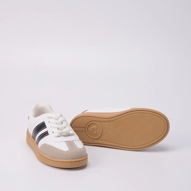 Tênis Infantil Molekinha Casual Recortes Branco
