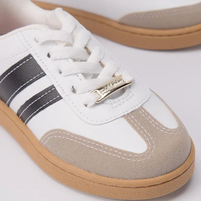 Tênis Infantil Molekinha Casual Recortes Branco