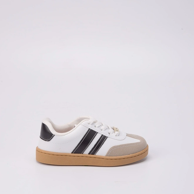 Tênis Infantil Molekinha Casual Recortes Branco