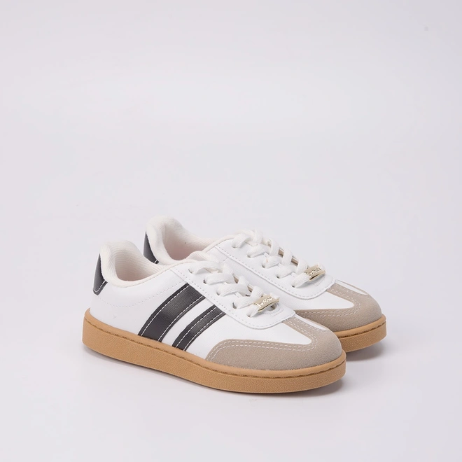 Tênis Infantil Molekinha Casual Recortes Branco