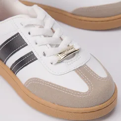Tênis Infantil Molekinha Casual Recortes Branco