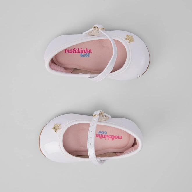 Sapatilha Boneca Infantil Molekinha Bebê Branco