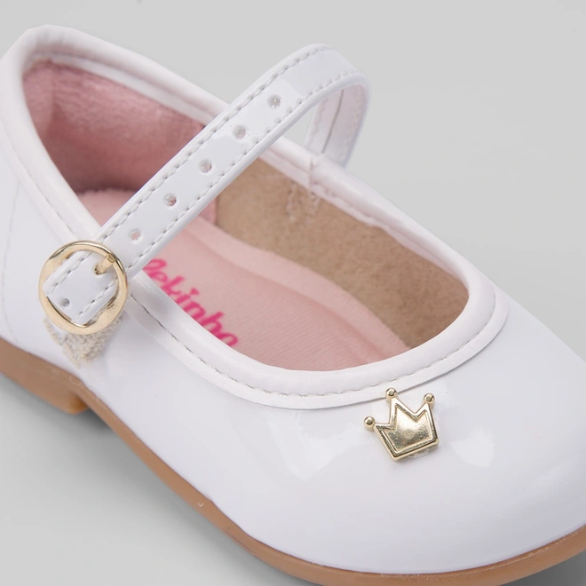 Sapatilha Boneca Infantil Molekinha Bebê Branco