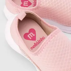 Tênis Infantil Molekinha Casual Tecido Rosa