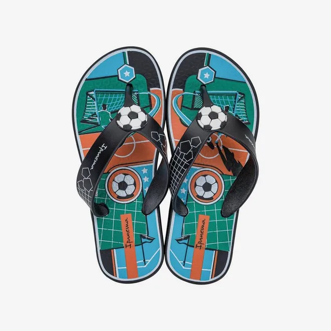Chinelo Infantil Ipanema Sport Futebol Preto