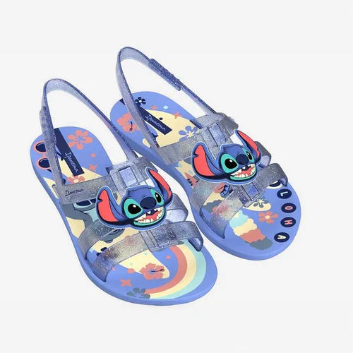 Sandália Ipanema Stitch Disney Gliter Azul
