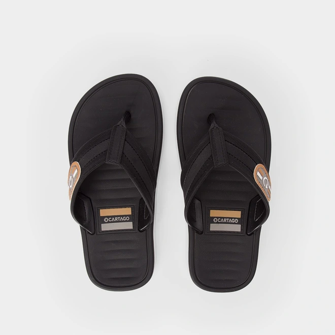 Chinelo Infantil Cartago Paris II Branco & Preto