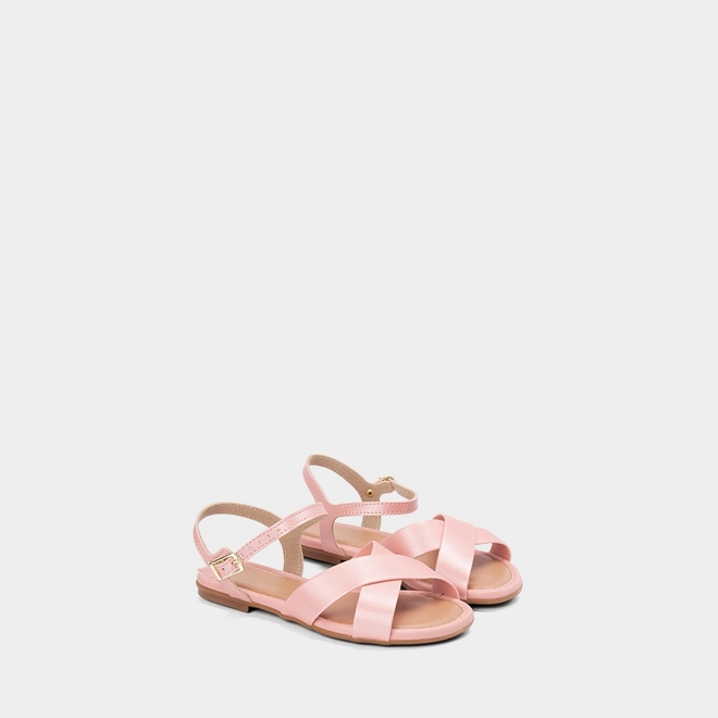 Sandália Infantil Molekinha Tiras Cruzadas Rosa