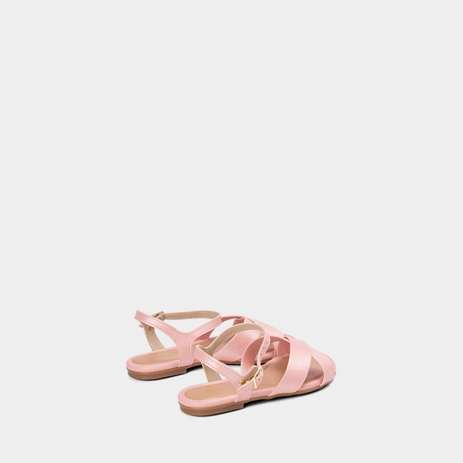 Sandália Infantil Molekinha Tiras Cruzadas Rosa