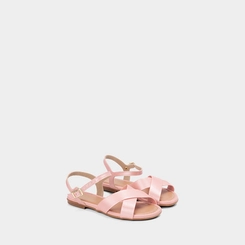Sandália Infantil Molekinha Tiras Cruzadas Rosa