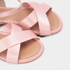Sandália Infantil Molekinha Tiras Cruzadas Rosa