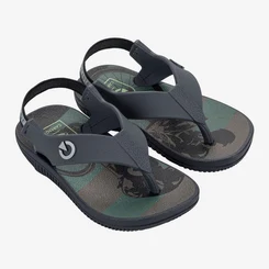 Chinelo Infantil Cartago Atlanta Elástico Cinza & Verde