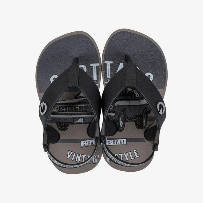 Chinelo Infantil Cartago Atlanta Elástico Preto