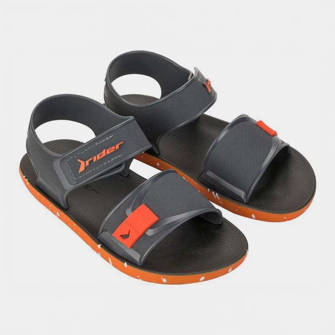 Sandália Papete Infantil Rider Kick Laranja & Preto