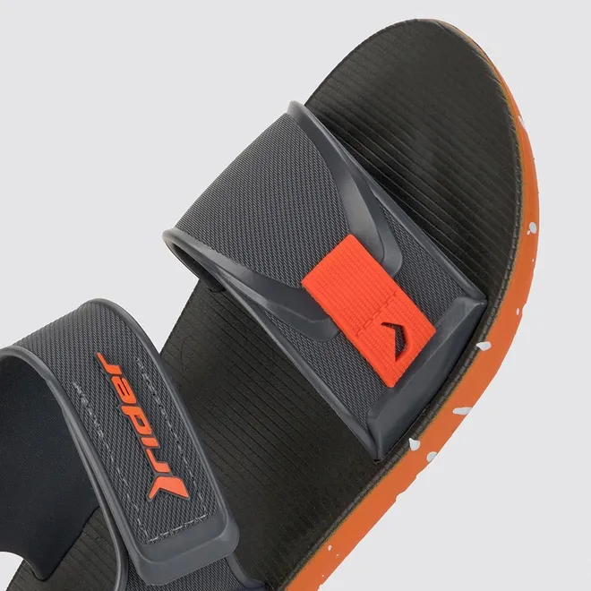 Sandália Papete Infantil Rider Kick Laranja & Preto