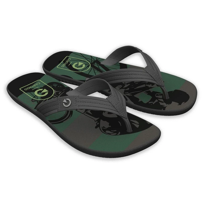 Chinelo Infantil Cartago Atlanta Cinza & Verde