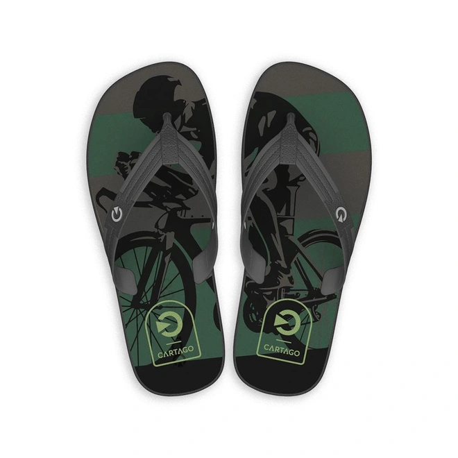 Chinelo Infantil Cartago Atlanta Cinza & Verde